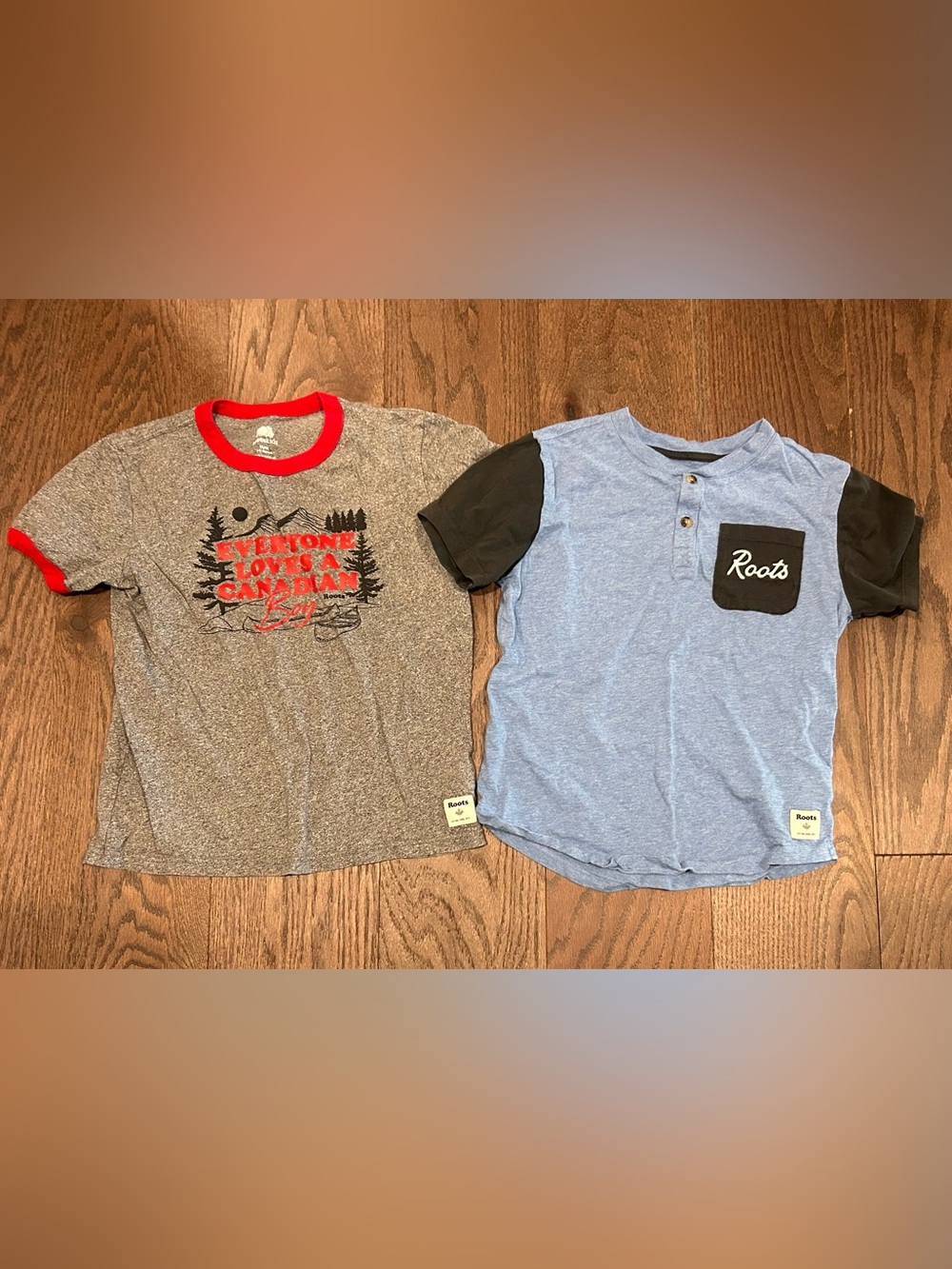 Lot of 2 Roots Size Medium (7/8) Boy's Tees